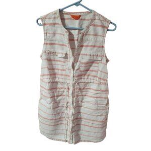 Sleeveless Striped Dress with Pockets